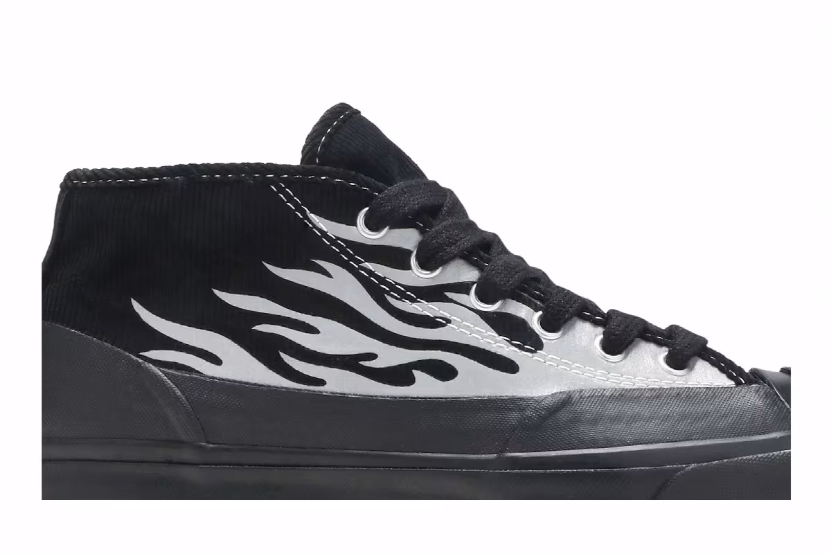 ASAP Nast x Converse Jack Purcell Mid Silver Flames, view 3