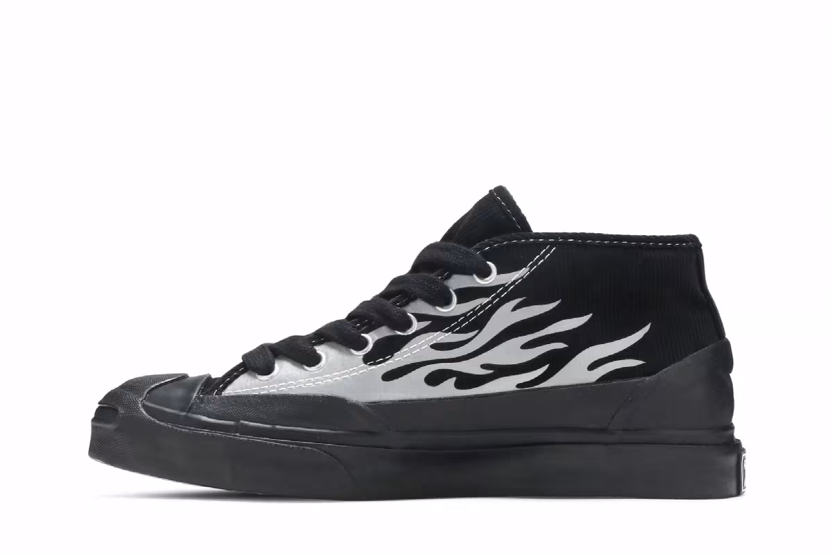 ASAP Nast x Converse Jack Purcell Mid Silver Flames, view 4