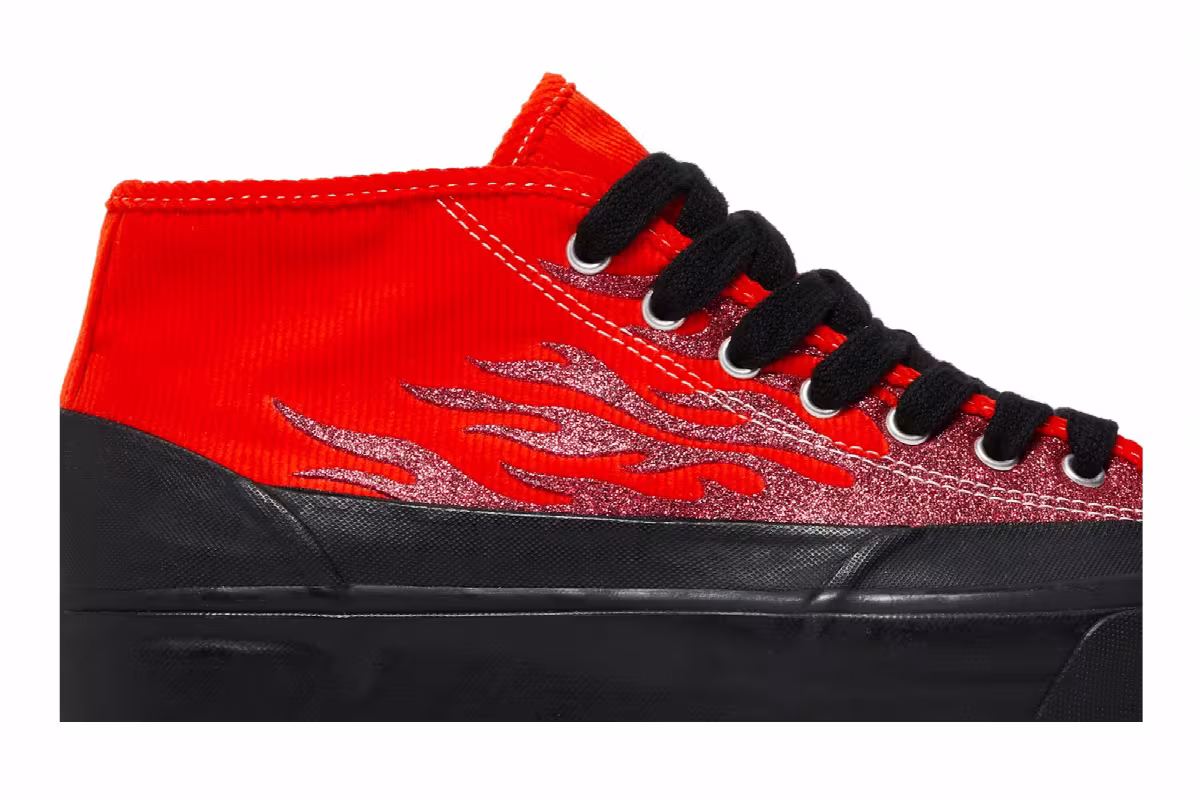 ASAP Nast x Converse Jack Purcell Mid Red Flames, view 3