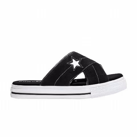 Converse Wmns One Star Sandal Slip 'Black White'