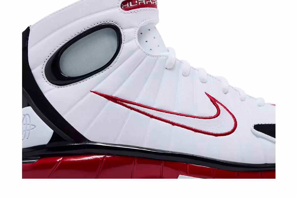 Nike Air Zoom Huarache 2K4 White Varsity Red, view 3