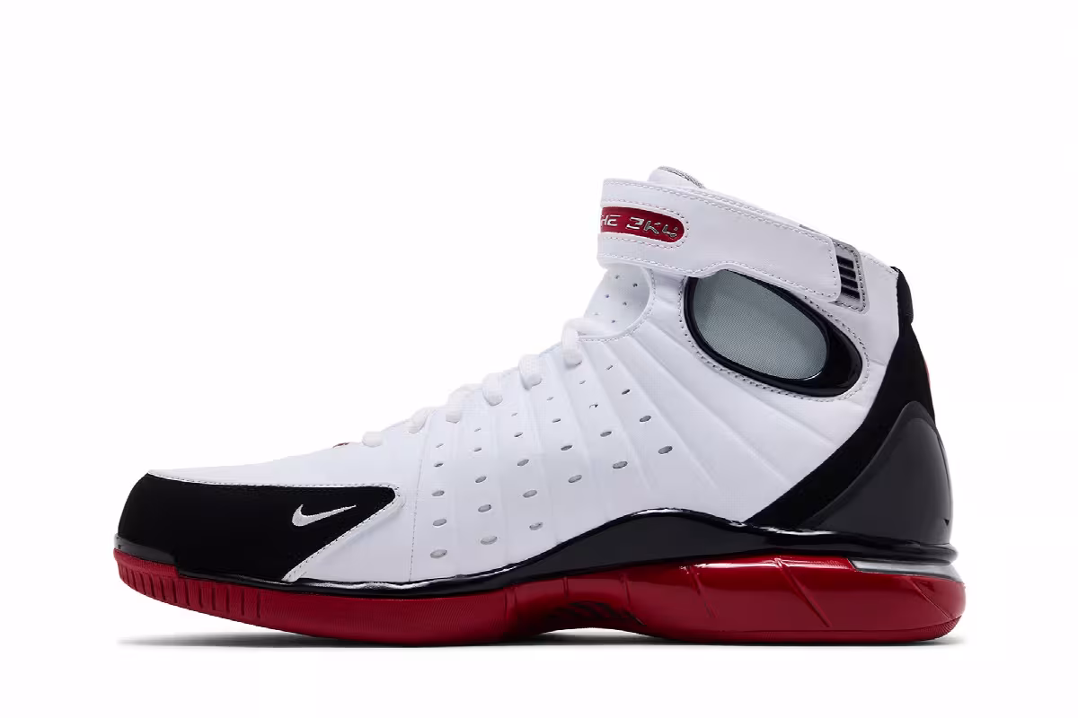 Nike Air Zoom Huarache 2K4 White Varsity Red, view 4