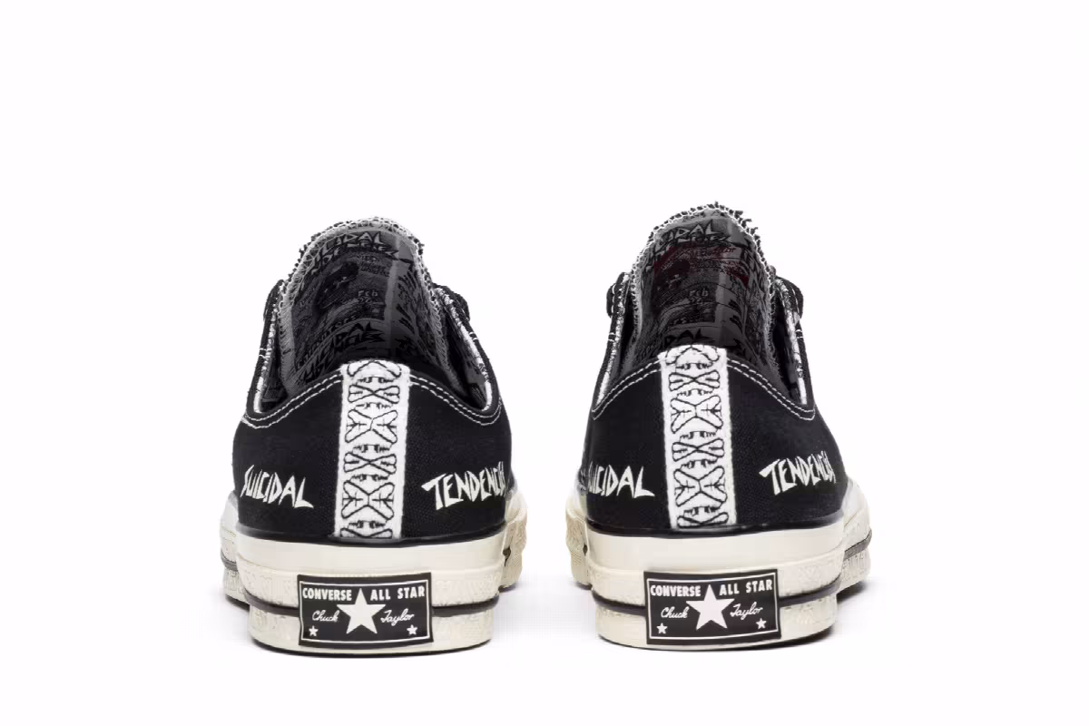 Suicidal Tendencies x Converse Chuck 70 OX Black White, view 7