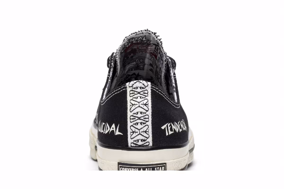 Suicidal Tendencies x Converse Chuck 70 OX Black White, view 8