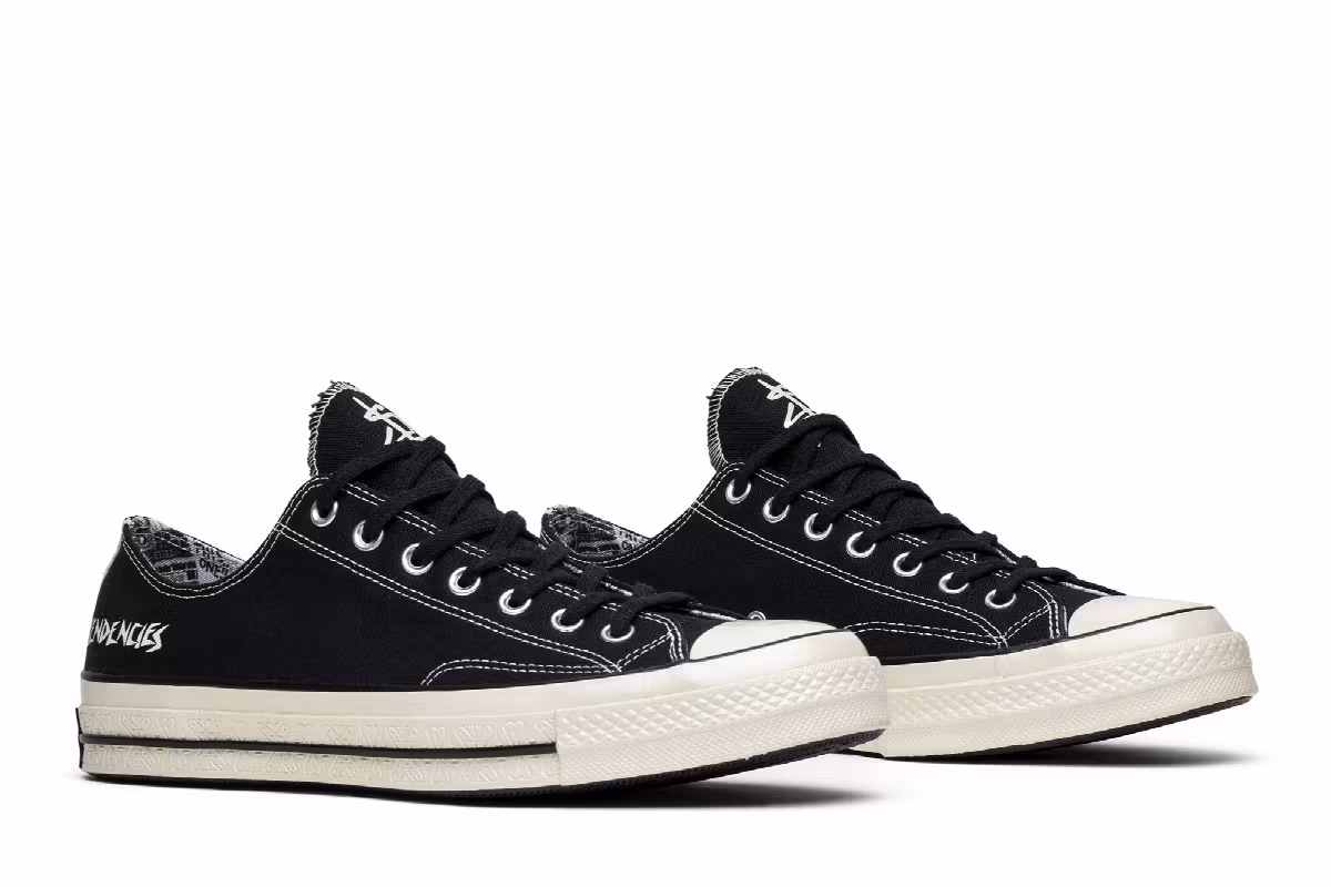 Suicidal Tendencies x Converse Chuck 70 OX Black White, view 9