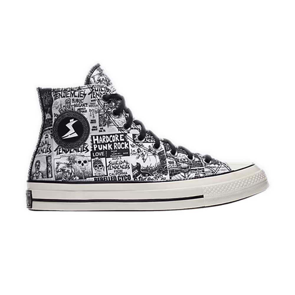 Suicidal Tendencies x Converse Chuck 70 Hi White Black