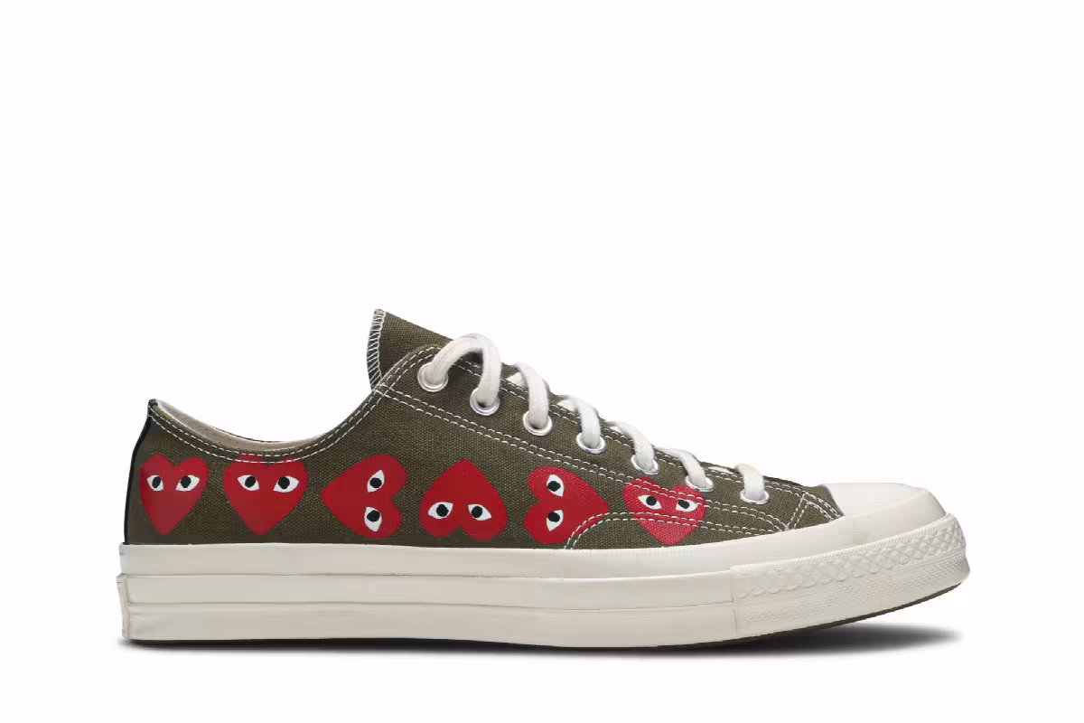 Comme des Garçons Play x Converse Chuck 70 Low Top Multi Heart, view 2