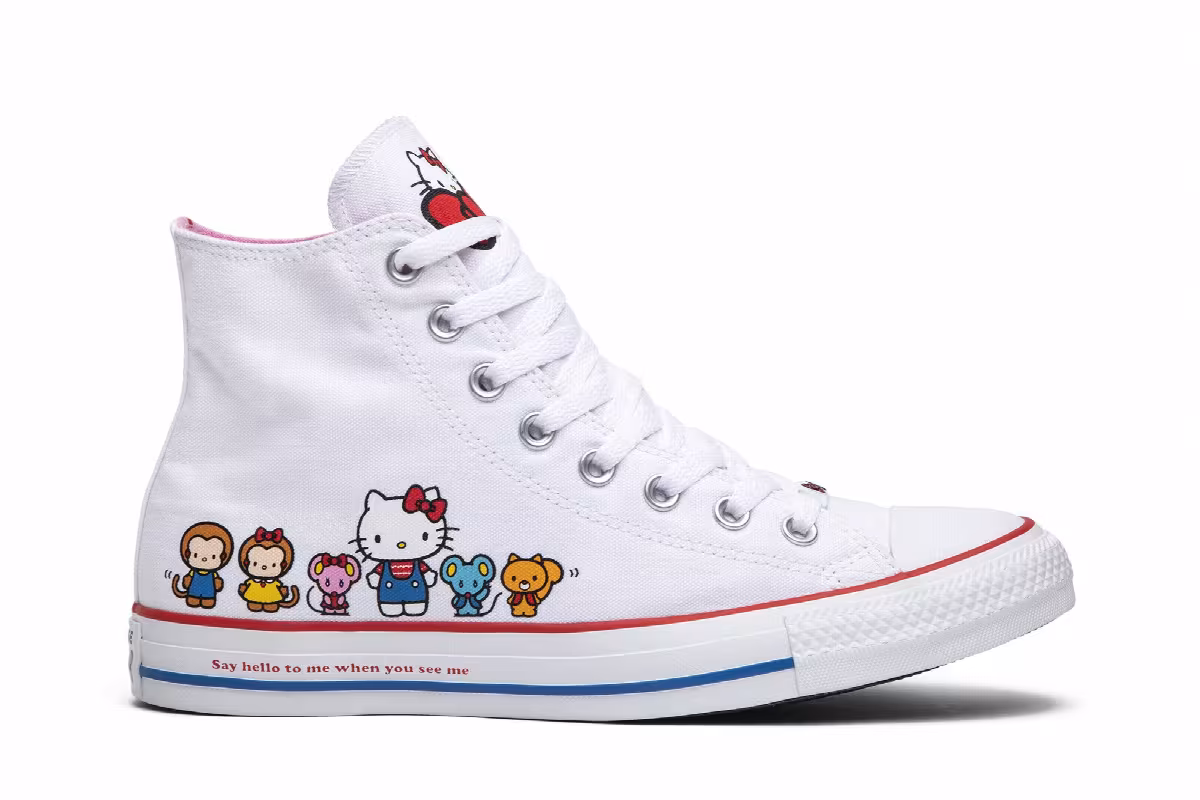 Hello Kitty x Converse Chuck Taylor All Star Canvas Hi White, view 2