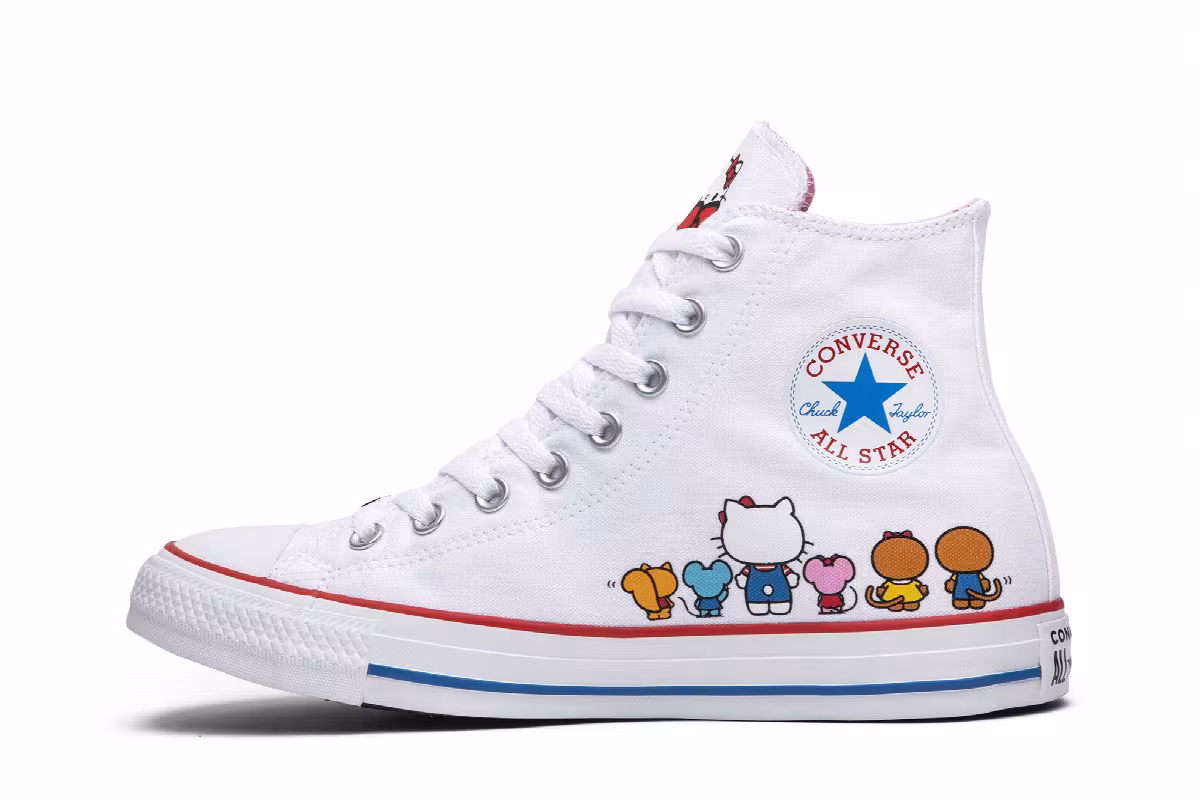 Hello Kitty x Converse Chuck Taylor All Star Canvas Hi White, view 4