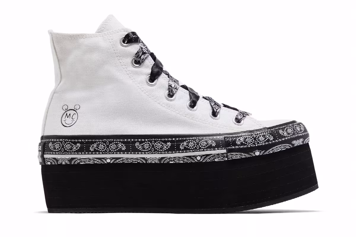 Miley Cyrus x Converse Women's Chuck Taylor All Star Platform Hi White, view 2