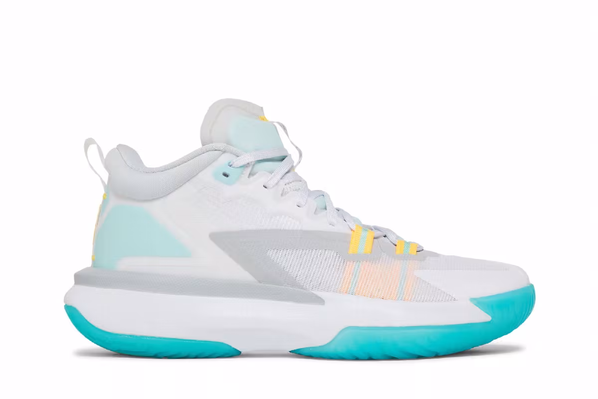 Air Jordan Zion 1 PF White Dynamic Turquoise, view 2