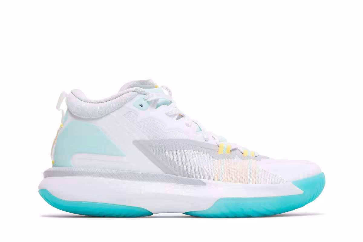 Air Jordan Zion 1 White Dynamic Turquoise, view 2