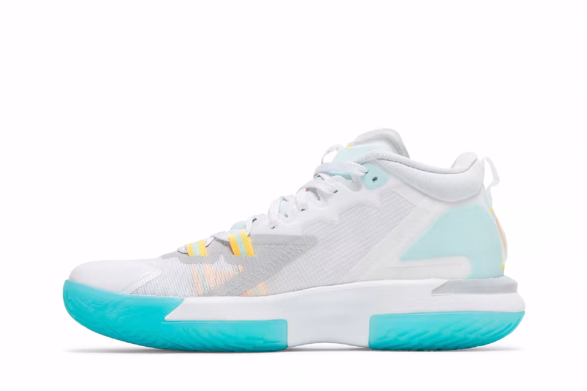 Air Jordan Zion 1 White Dynamic Turquoise, view 4