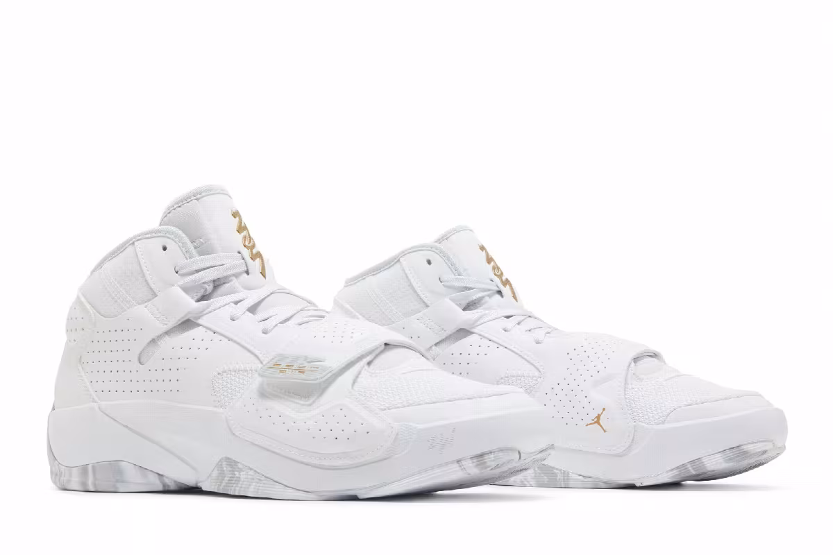 Air Jordan Zion 2 TB White Metallic Gold, view 9