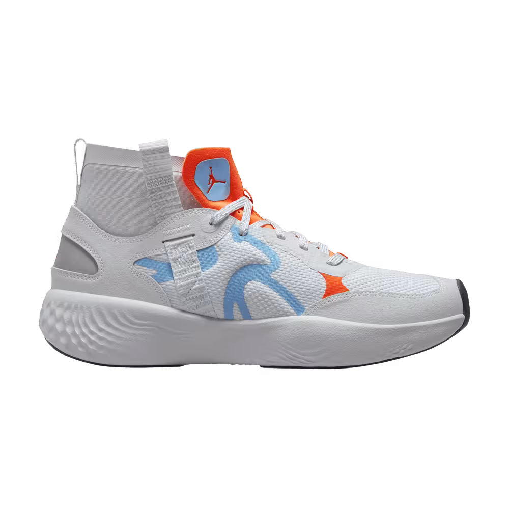 Air Jordan Delta 3 Mid Pure Platinum Chambray Total Orange