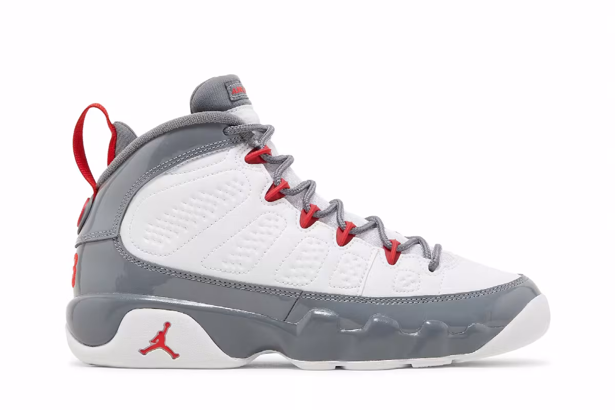 Air Jordan 9 GS Fire Red, view 2