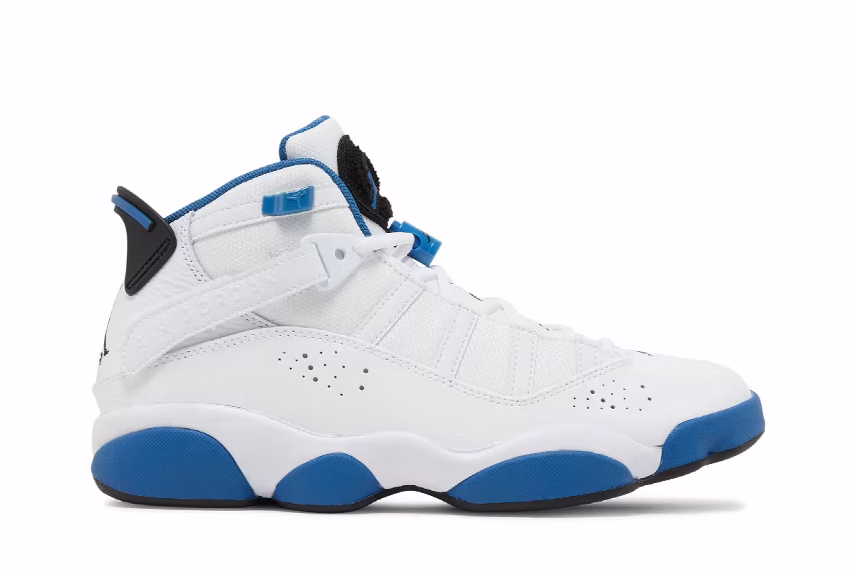 Air Jordan 6 Rings White Dark Marina Blue, view 2