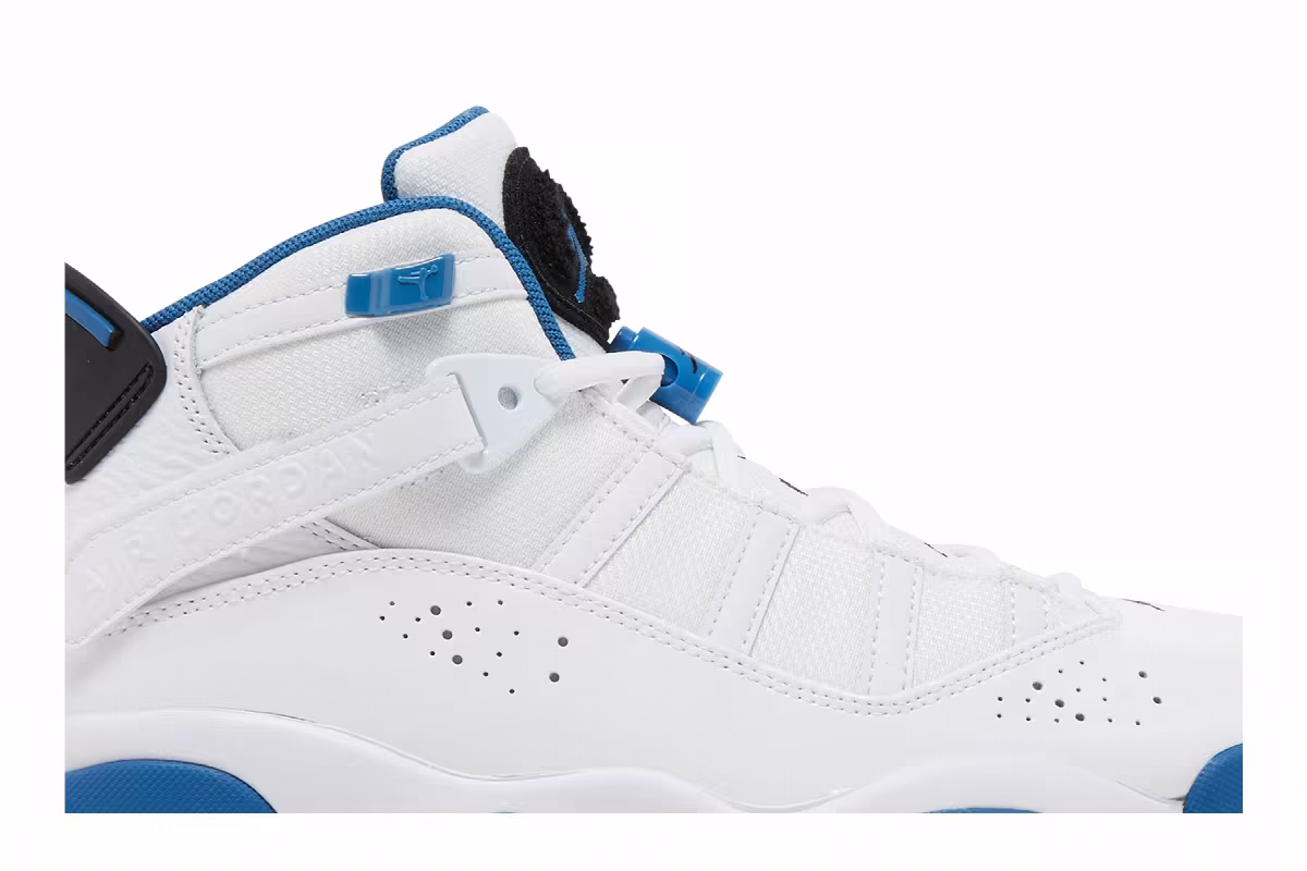 Air Jordan 6 Rings White Dark Marina Blue, view 3