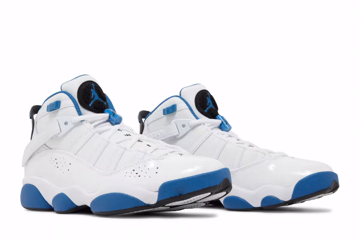 Air Jordan 6 Rings White Dark Marina Blue, view 9