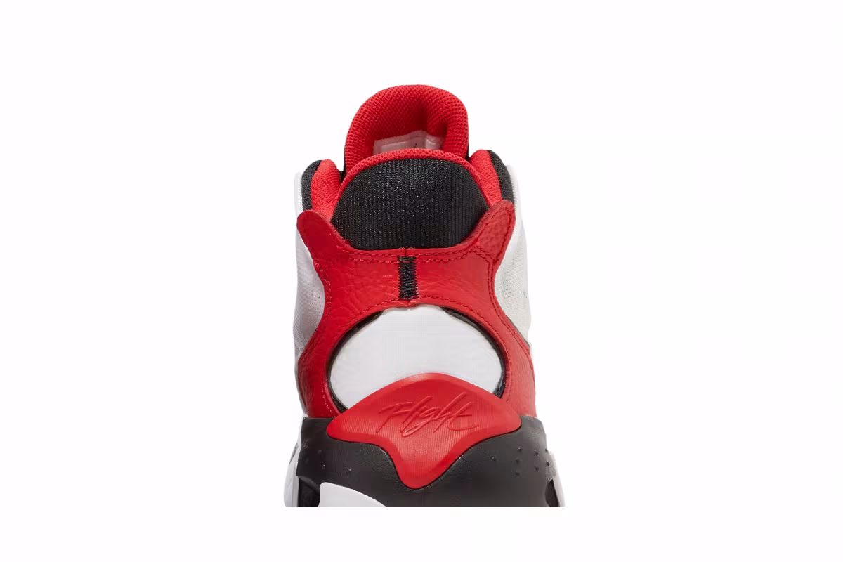 Air Jordan Max Aura 4 White Black University Red, view 8