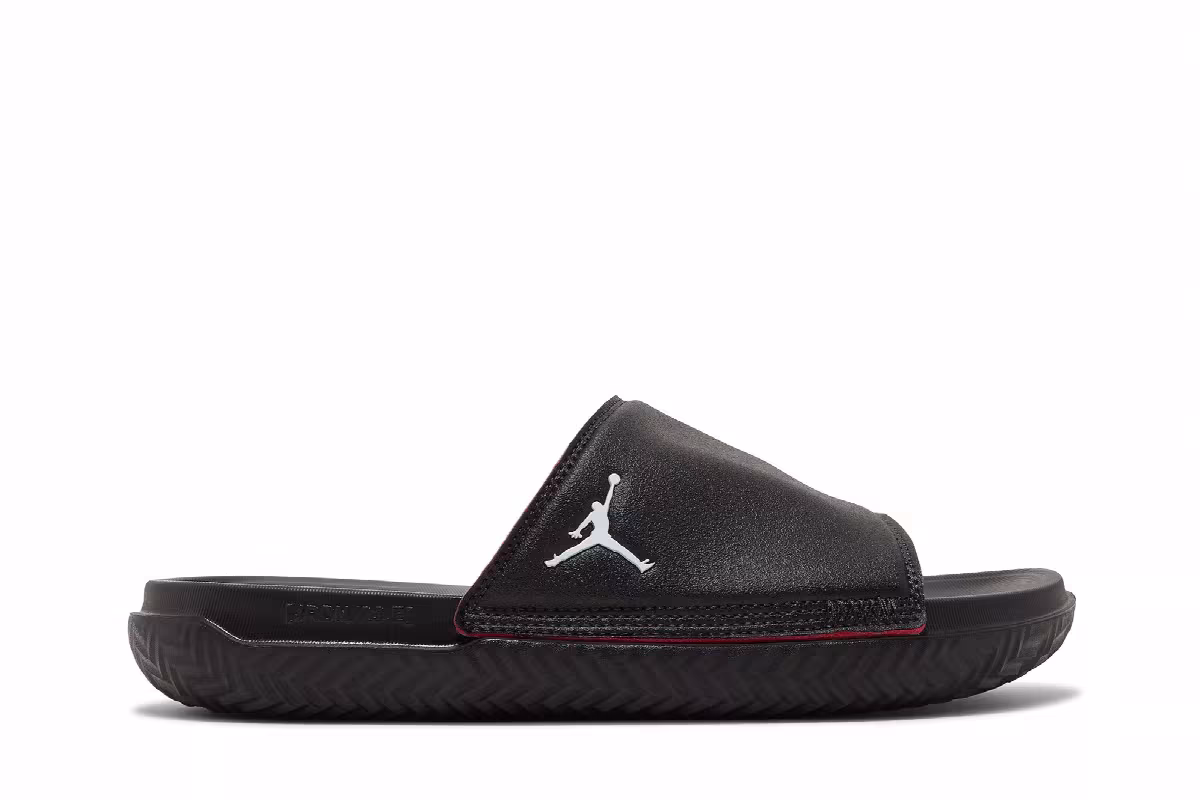 Air Jordan Play Slide Black University Red, view 2