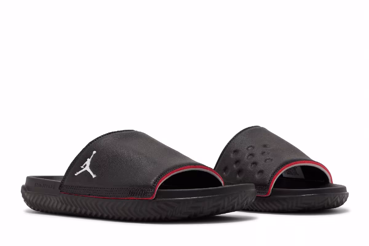 Air Jordan Play Slide Black University Red, view 9