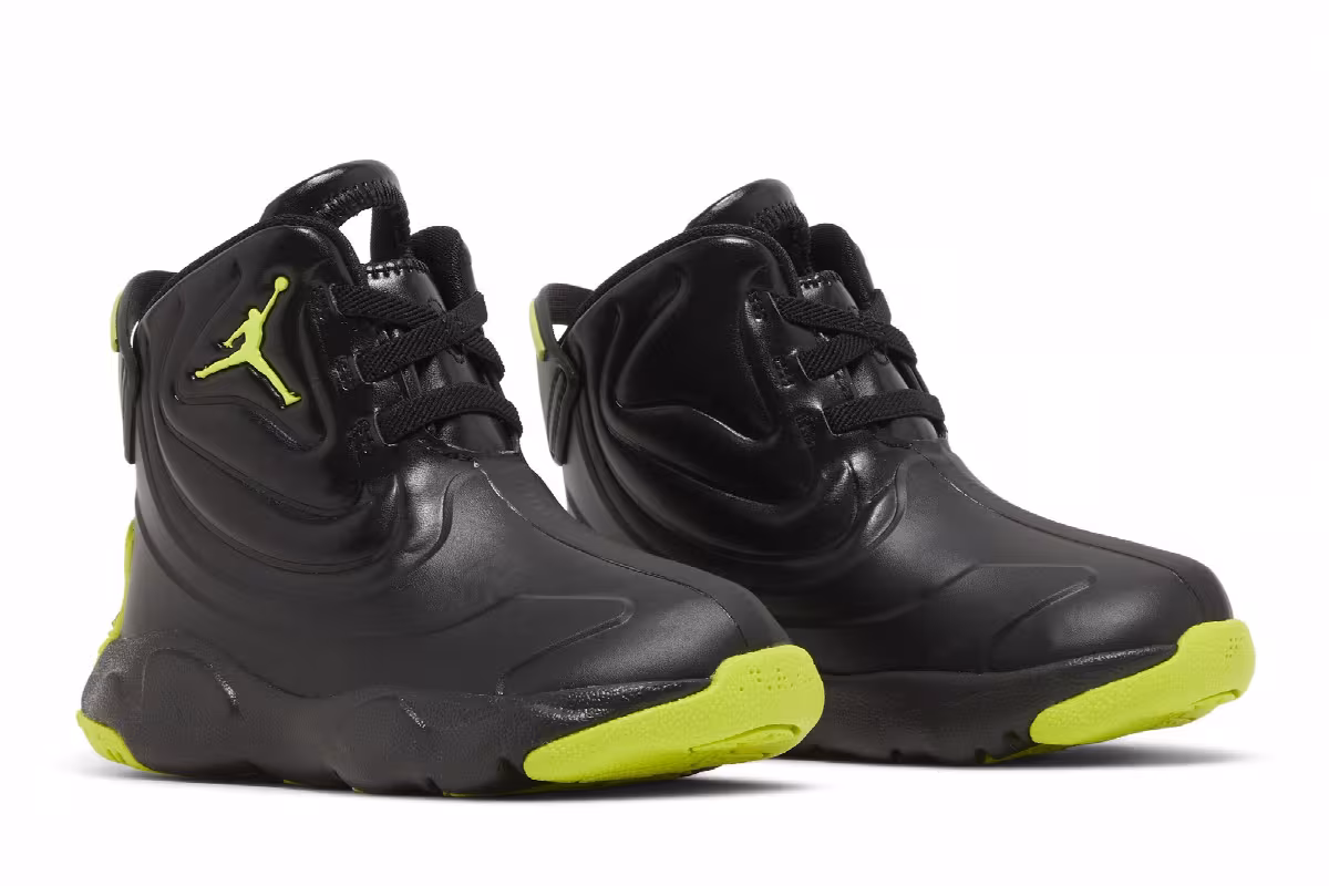 Air Jordan Drip 23 Rain Boot TD Black Atomic Green, view 9