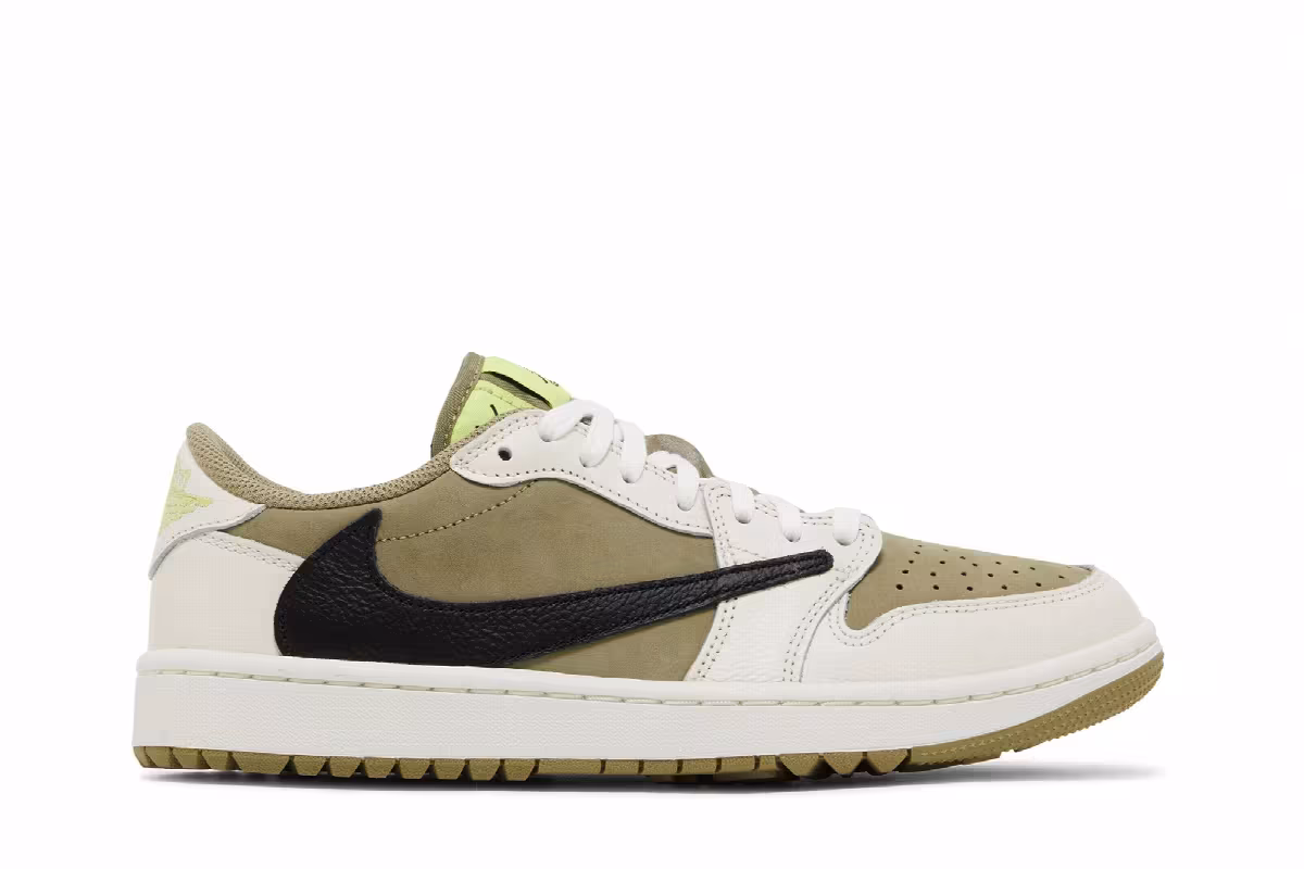 Travis Scott x Air Jordan 1 Low Golf Neutral Olive, view 2