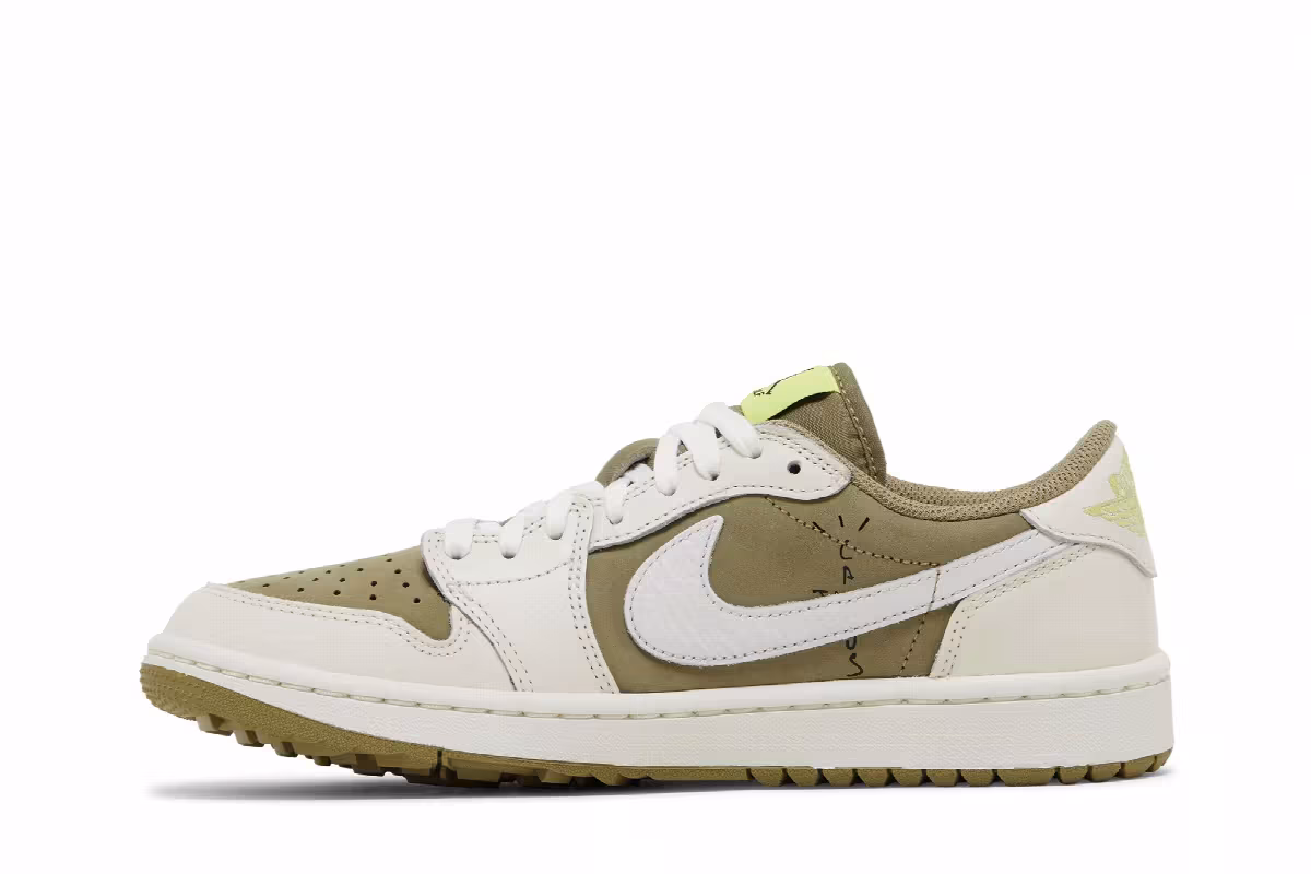 Travis Scott x Air Jordan 1 Low Golf Neutral Olive, view 4