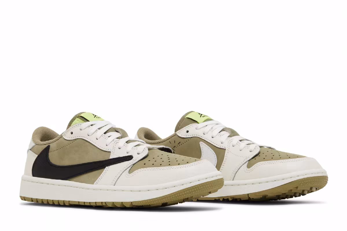Travis Scott x Air Jordan 1 Low Golf Neutral Olive, view 9