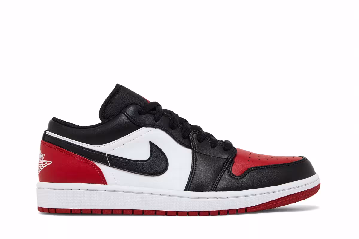 Air Jordan 1 Low Bred Toe 2.0, view 2