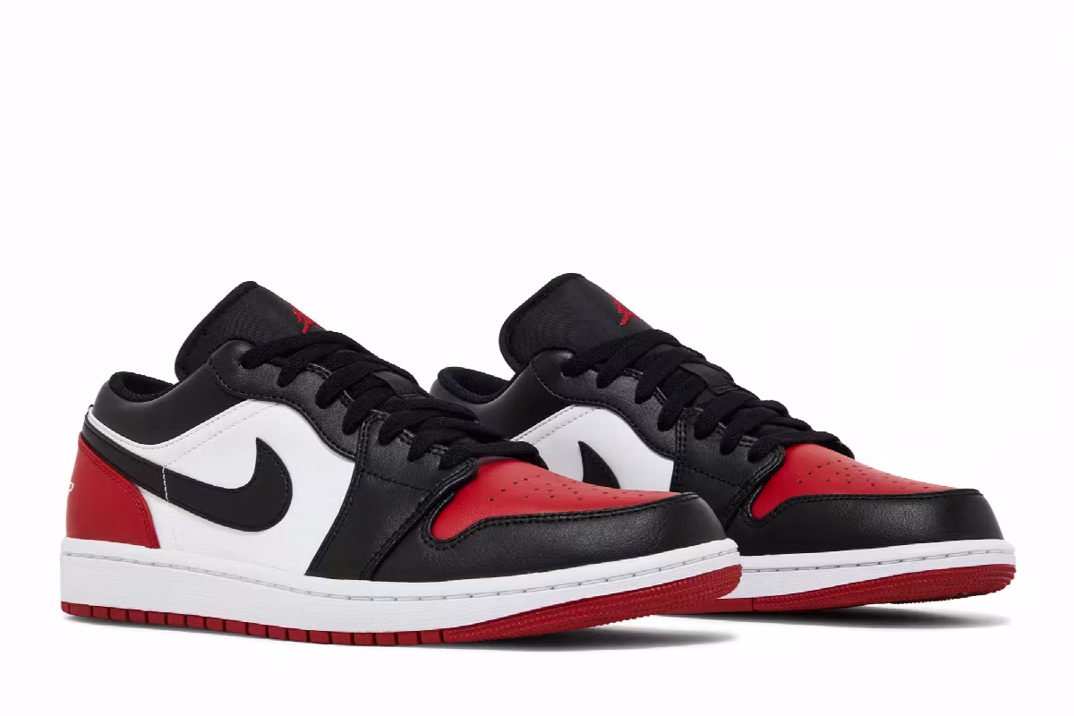 Air Jordan 1 Low Bred Toe 2.0, view 9