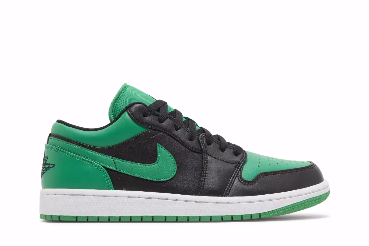 Air Jordan 1 Low Black Lucky Green, view 2