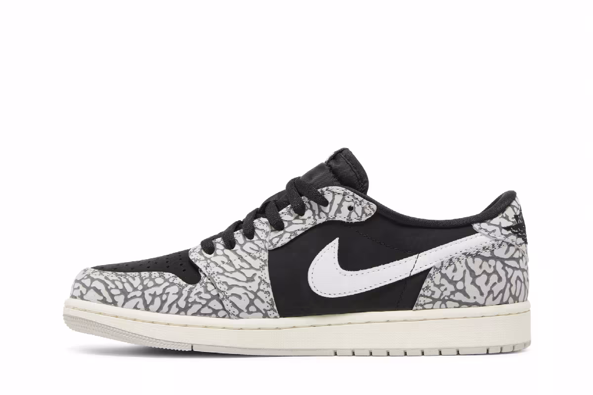 Air Jordan 1 Low OG Black Cement, view 4