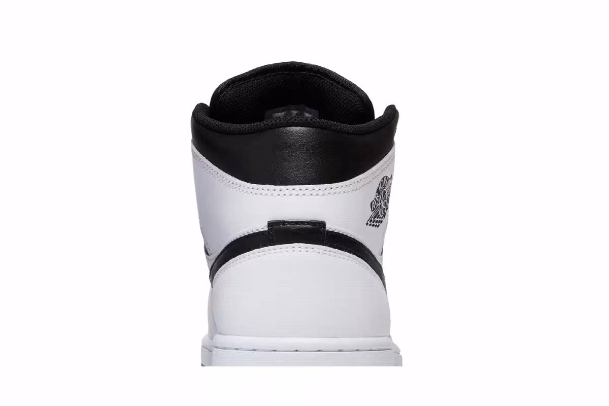 Air Jordan 1 Mid White Black, view 8