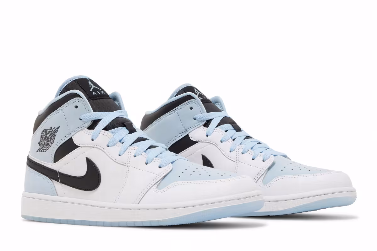 Air Jordan 1 Mid SE White Ice Blue, view 9