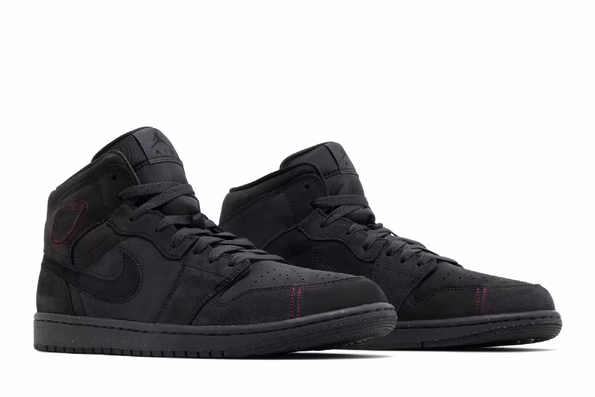 Air Jordan 1 Mid SE Craft Dark Smoke Red, view 9