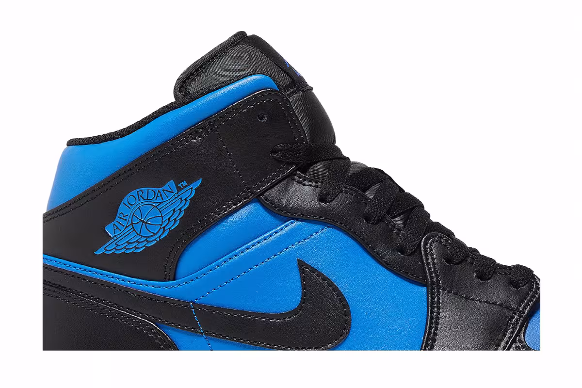 Air Jordan 1 Mid Black Royal Blue, view 3