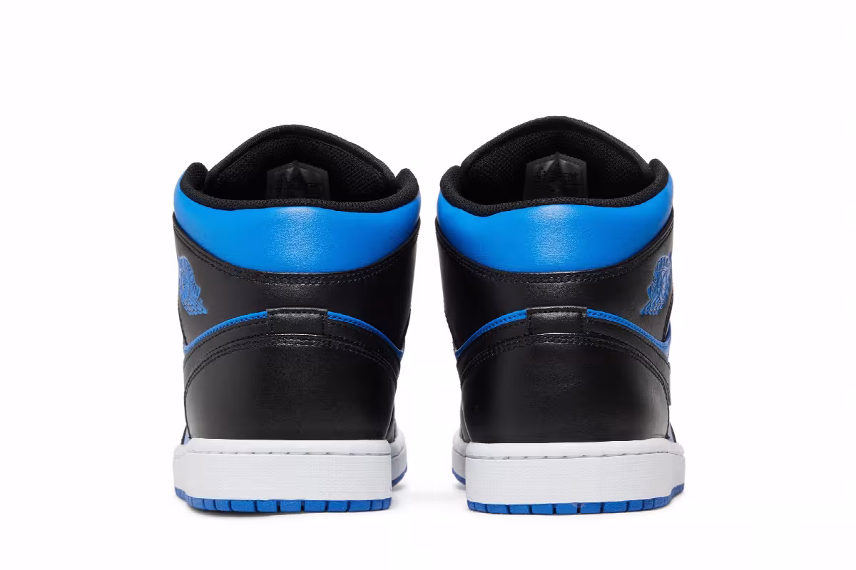 Air Jordan 1 Mid Black Royal Blue, view 7