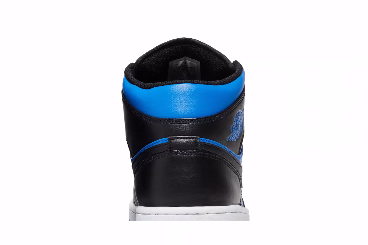 Air Jordan 1 Mid Black Royal Blue, view 8