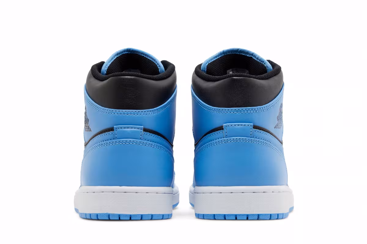 Air Jordan 1 Mid University Blue Black, view 7