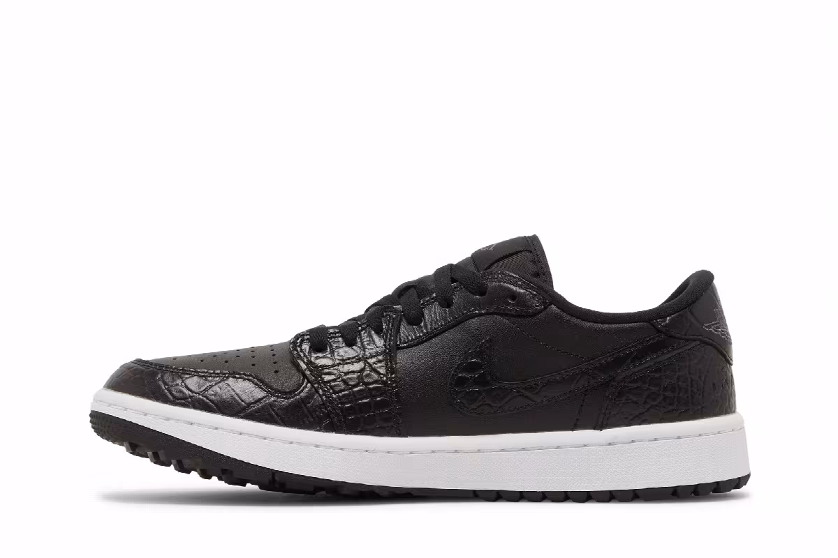 Air Jordan 1 Low Golf Black Crocodile, view 4