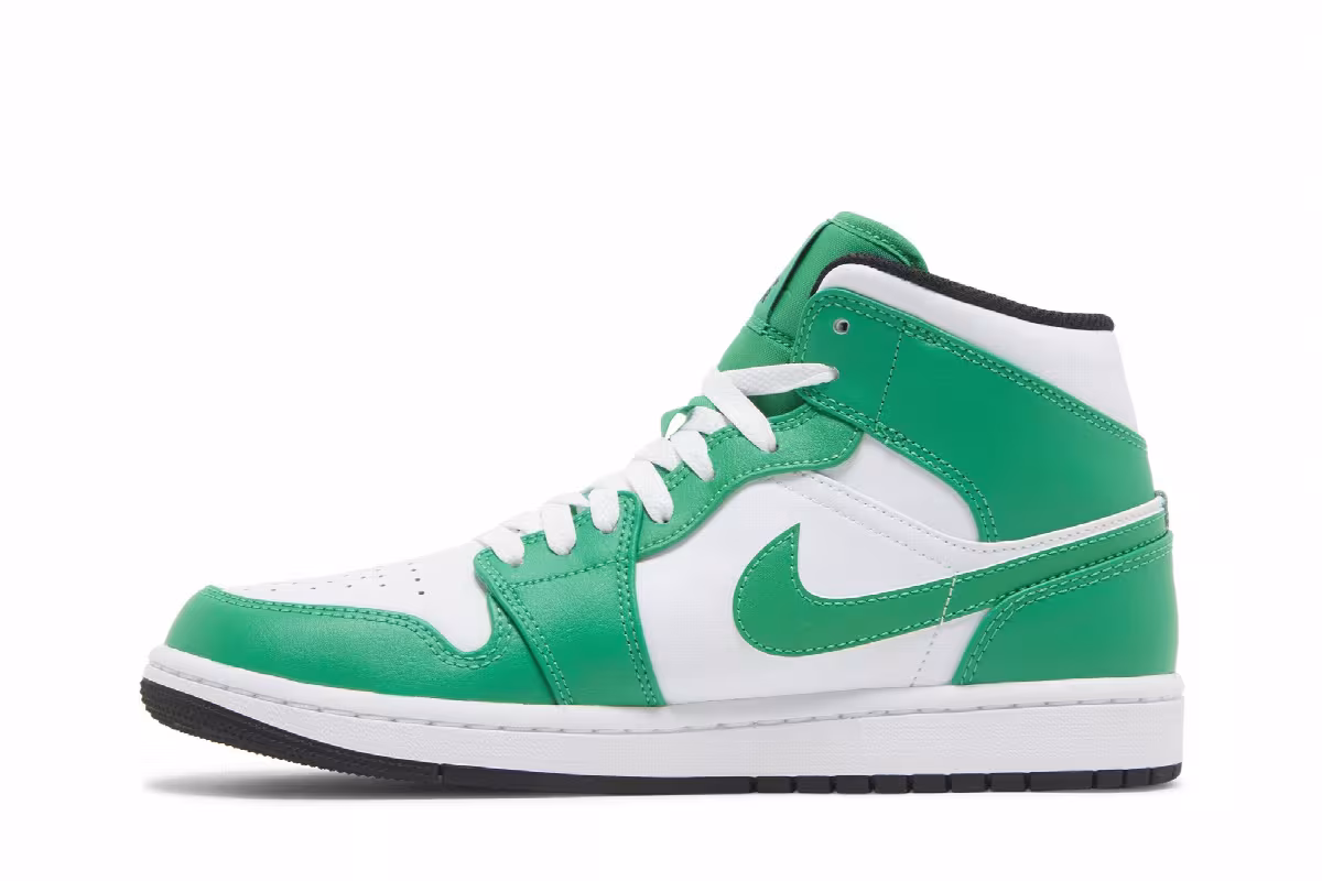 Air Jordan 1 Mid Lucky Green, view 4