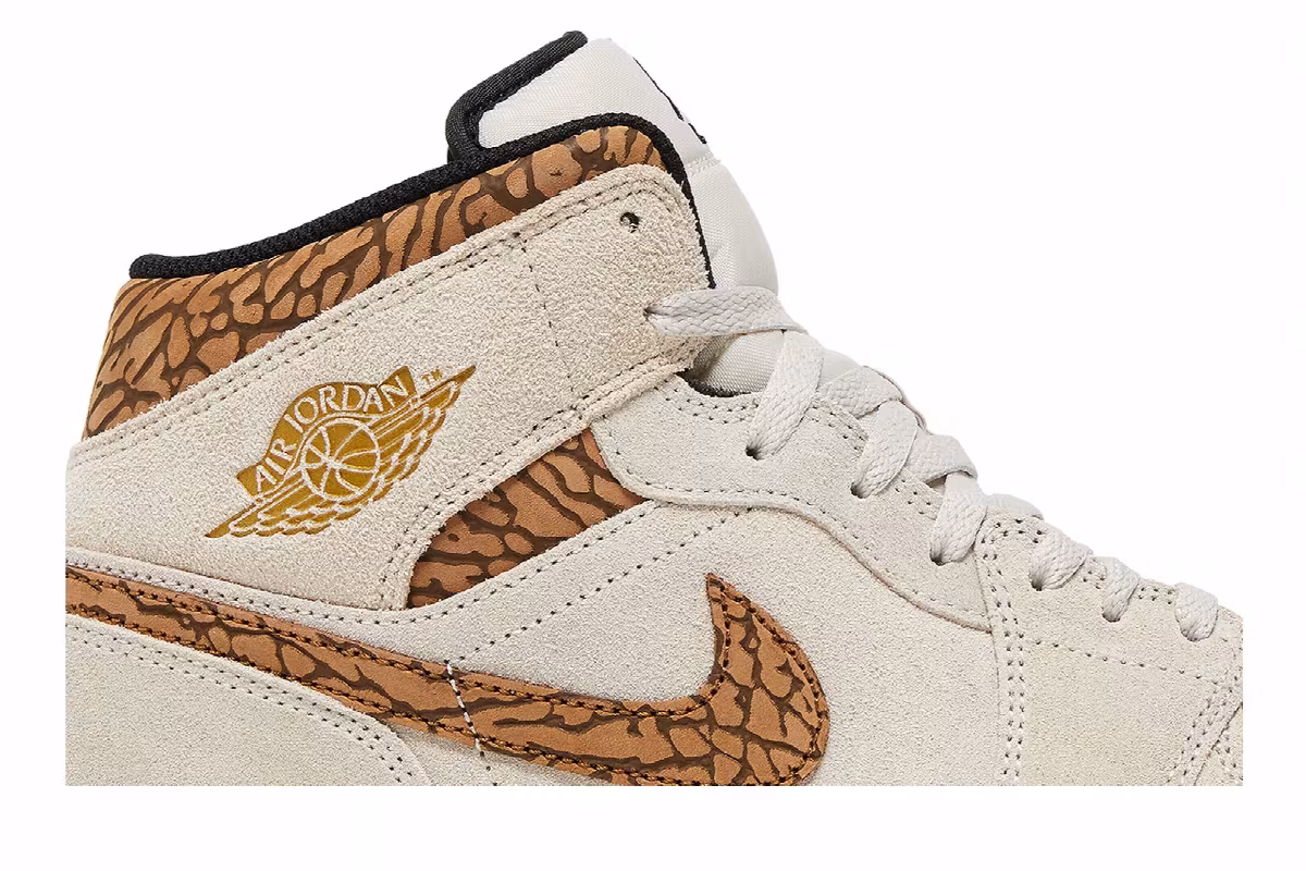 Air Jordan 1 Mid SE Brown Elephant, view 3