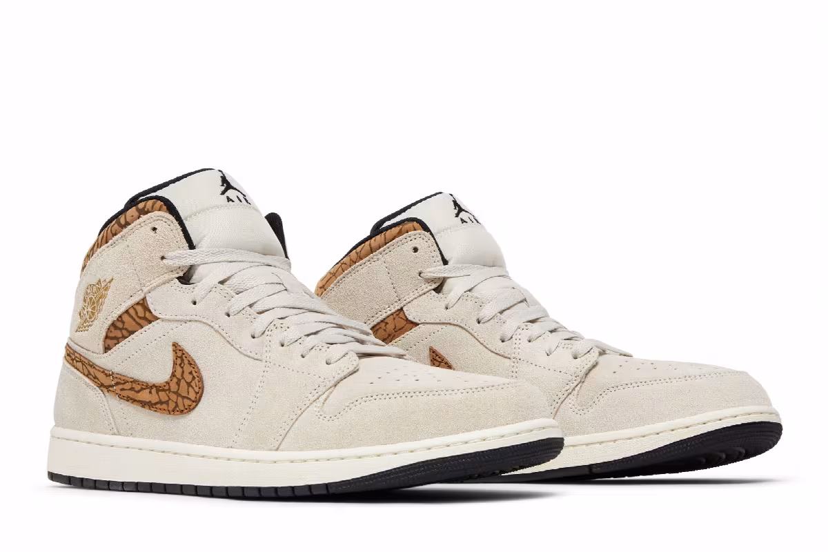 Air Jordan 1 Mid SE Brown Elephant, view 9