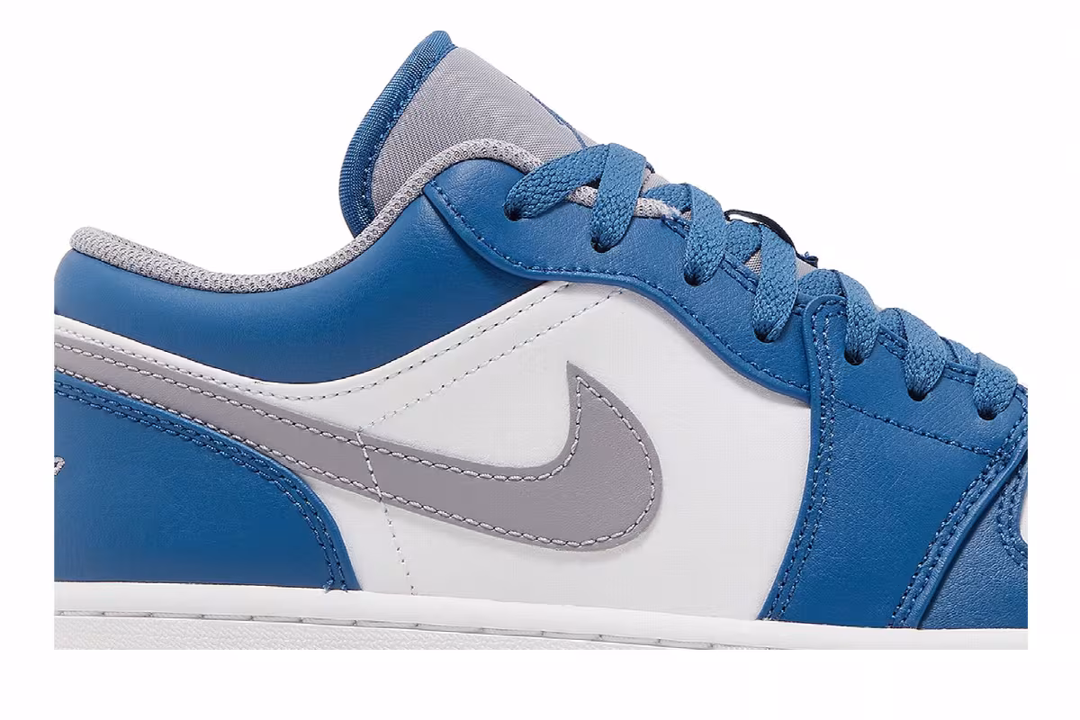 Air Jordan 1 Low True Blue Cement, view 3