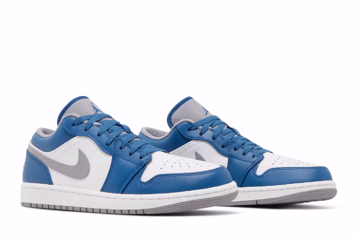 Air Jordan 1 Low True Blue Cement, view 9
