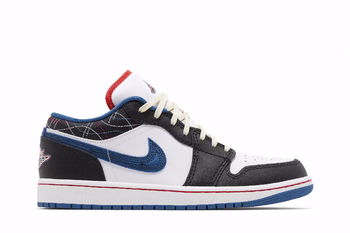 Air Jordan 1 Low SE Industrial Blue Sashiko, view 2