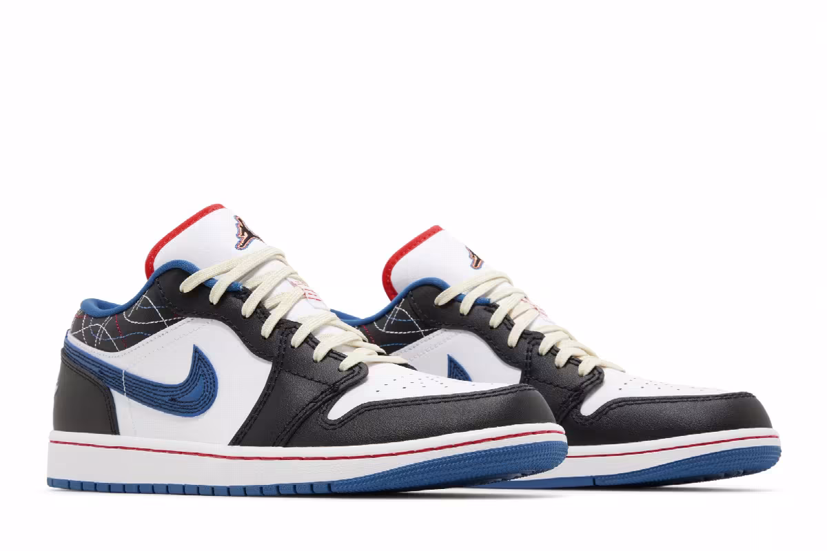 Air Jordan 1 Low SE Industrial Blue Sashiko, view 9