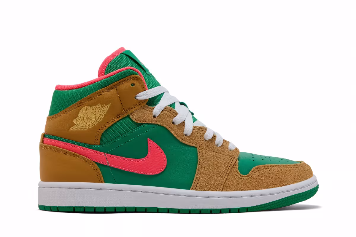 Air Jordan 1 Mid SE Wheat Watermelon, view 2